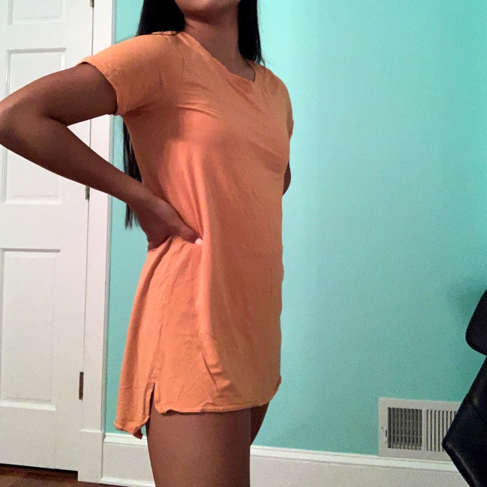 versatile orange t-shirt dress by philosophy